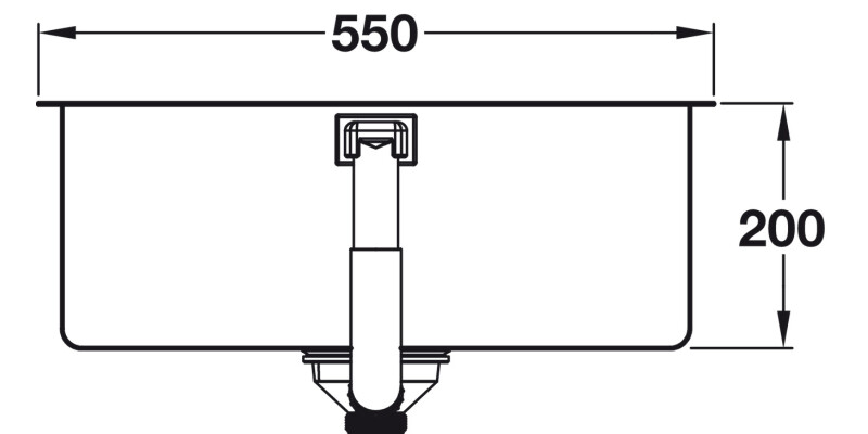 Grohe K700 UM 550mm 1.0B UH Sink SS