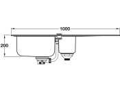 Grohe K500 1000mm 1.5B UH Sink/Drain SS
