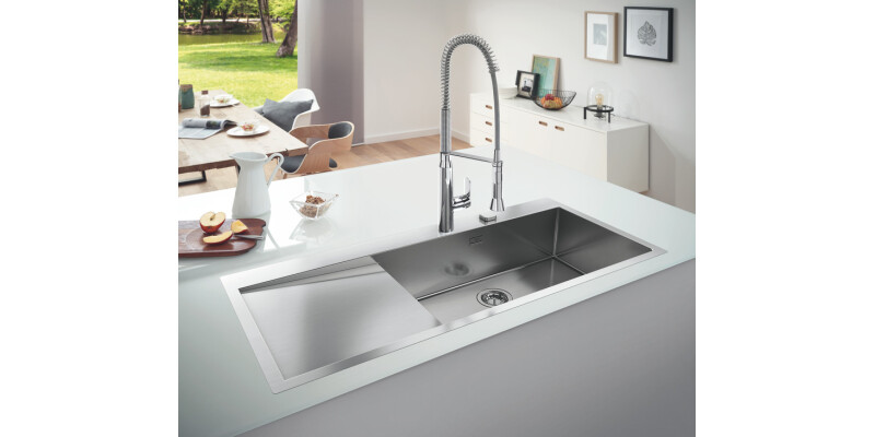 Grohe K1000 1160mm 1.0B LH Sink/Drain SS