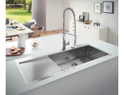 Grohe K1000 1160mm 1.0B LH Sink/Drain SS