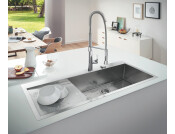 Grohe K1000 1160mm 1.0B LH Sink/Drain SS