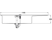 Grohe K1000 1160mm 1.0B LH Sink/Drain SS