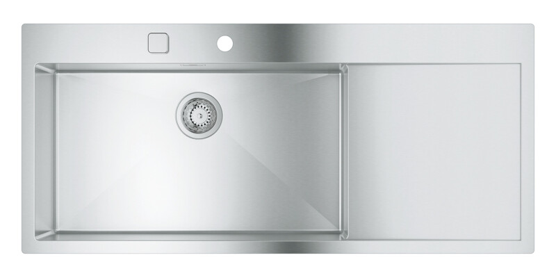 Sink, 1.0 Bowl, Stainless Steel, GROHE K1000