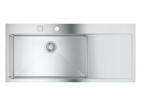 Sink, 1.0 Bowl, Stainless Steel, GROHE K1000