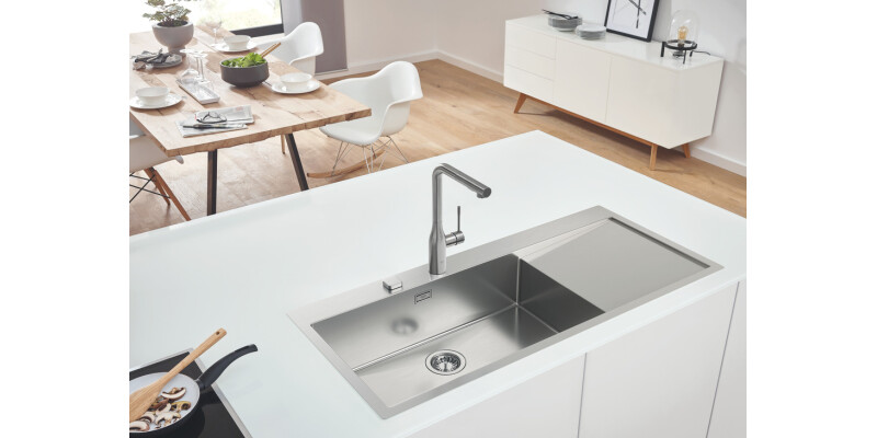 Grohe K1000 1160mm 1.0B RH Sink/Drain SS
