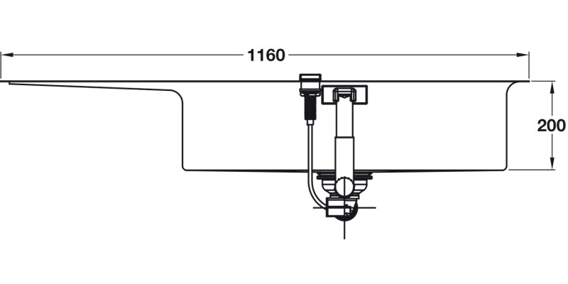 Grohe K1000 1160mm 1.0B RH Sink/Drain SS