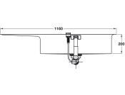 Grohe K1000 1160mm 1.0B RH Sink/Drain SS