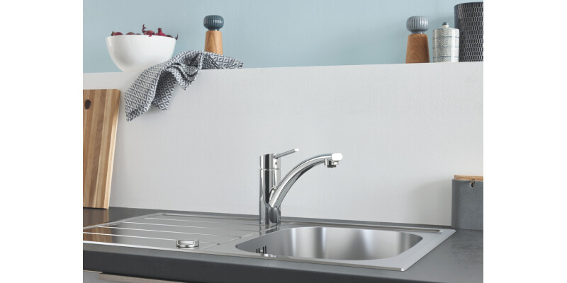 Grohe K200 860mm 1.0B UH Sink/Drain SS