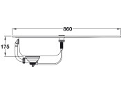 Grohe K200 860mm 1.0B UH Sink/Drain SS
