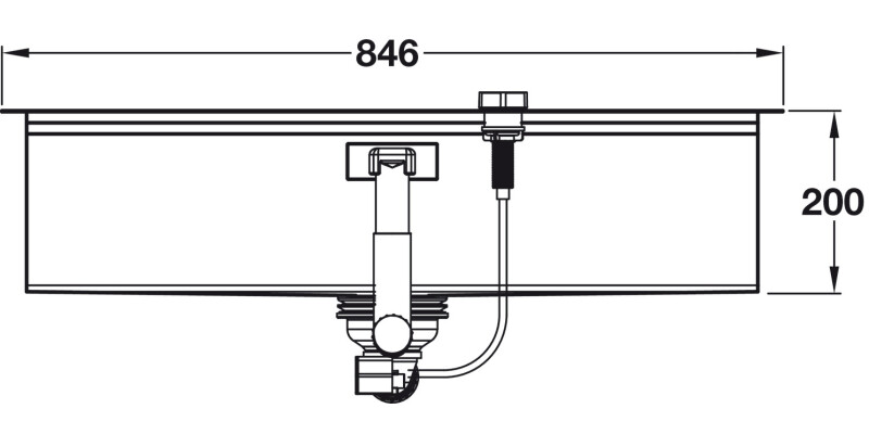 Grohe K800 846mm 1.0B UH Sink SS