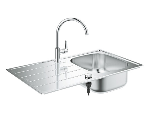 Grohe K200 1.0B UH Sink+BauEdge Tap Set