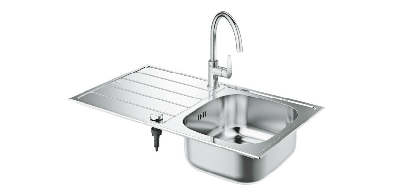 Grohe K200 1.0B UH Sink+BauEdge Tap Set