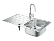 Grohe K200 1.0B UH Sink+BauEdge Tap Set