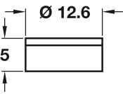 Cover Caps D14mm Hinged for Screws Black