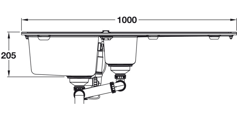 Grohe K400 31642AP0 1.5B Sink Cmpt Blk