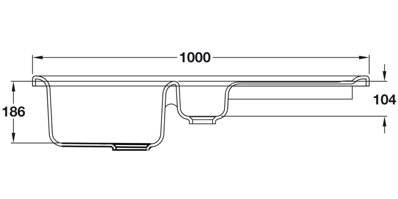 Abode AW1043 Milford 1.5B UH Sink Cer