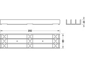 Cable Guide 282x69mm Horizontal Pl Blk