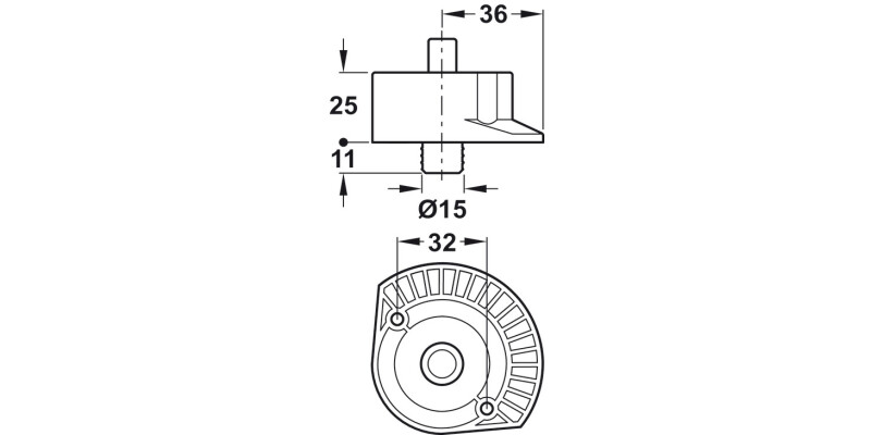 Plinth Top Section DF 15mm Pl Blk