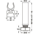 Plinth Feet Set (Leg +Clip) 150mm Pl Blk