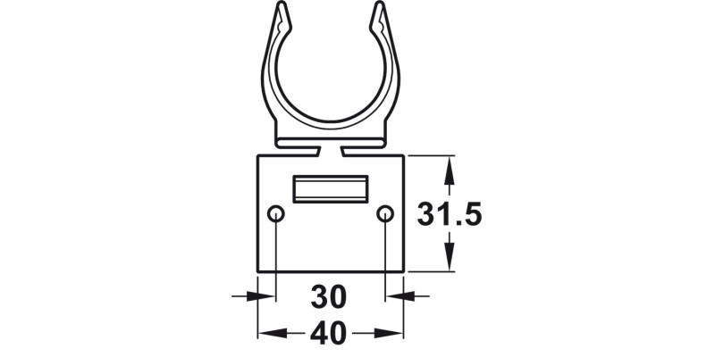 Plinth Clip+Bracket SF Pl Blk