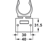 Plinth Clip+Bracket SF Pl Blk