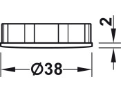 AXILO 78 ABS Height Adj Insert Pl Grey