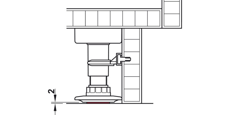 AXILO 78 ABS Height Adj Insert Pl Grey