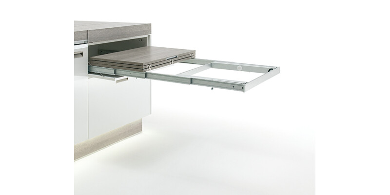 Pull Out Table and Folding Fitting, with Folding Table Leg, PARTY