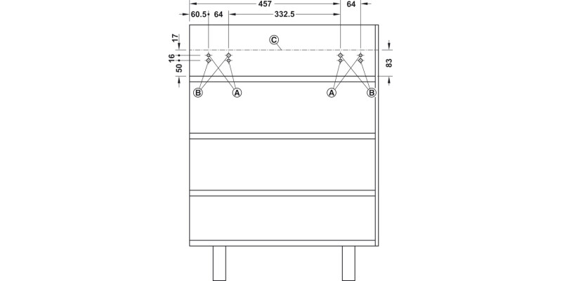 PARTY PO Table Fit + Fold Legs 1200mm