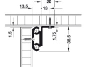Ext BB Table Run Sgl 60kg 1200mm St Glv