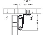 Ext BB Table Run Sgl 90kg 850mm St Glv