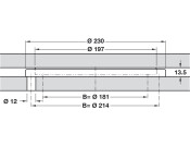 Turntable 360D 150kg D230mm Pl Blk