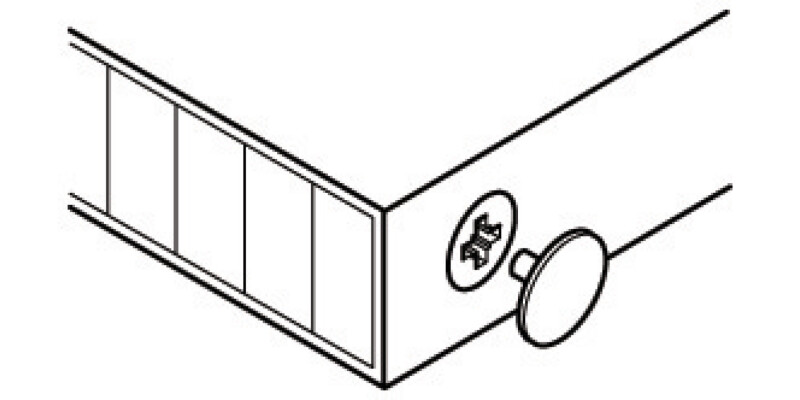 Cover Caps D12/2.5mm PF Pl Black 9005