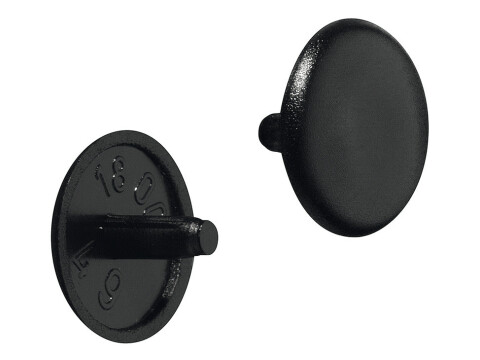 Cover Caps D12/2.5mm PF Pl Black 9005