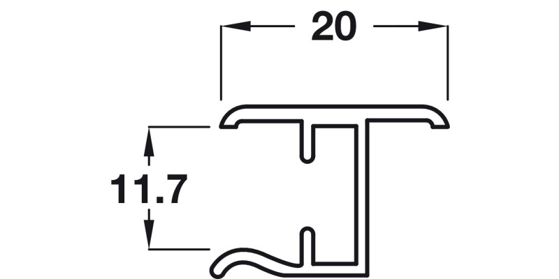 Plinth Connect 146mm Lin SCP AA Brs