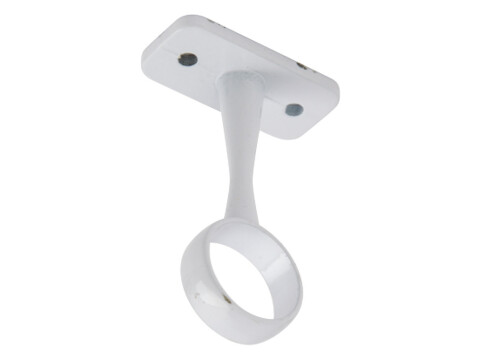 W/Robe Rail D19mm Centre Brkt White PC