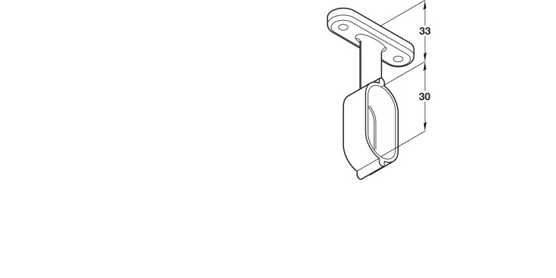 W/Robe Rail End Support H63mm ZA NP