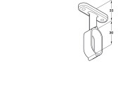 W/Robe Rail End Support H63mm ZA NP