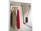 2004 W/Robe Pull Rail 770-1200mm Wht/Wht