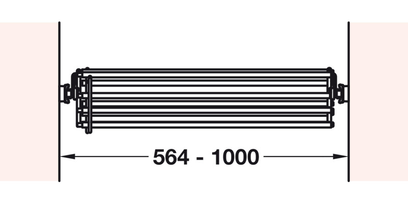 Vibo Shoe Rack PO Wd Adj 564x1000mm