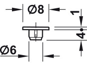 Cover Caps D6mm PF Pl White 9010
