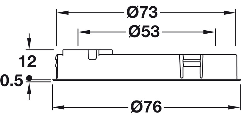 LooxC LED Holl Lgt RM 24V/4.5W 2700K Blk
