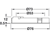 LooxC LED Holl Lgt RM 24V/4.5W 2700K Blk