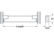 LooxC LED Baski 461mm 24V/6.2W 4000K
