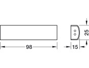 LooxC LED Hiddi Lgt 24V/3W 3900K Blk/Wht