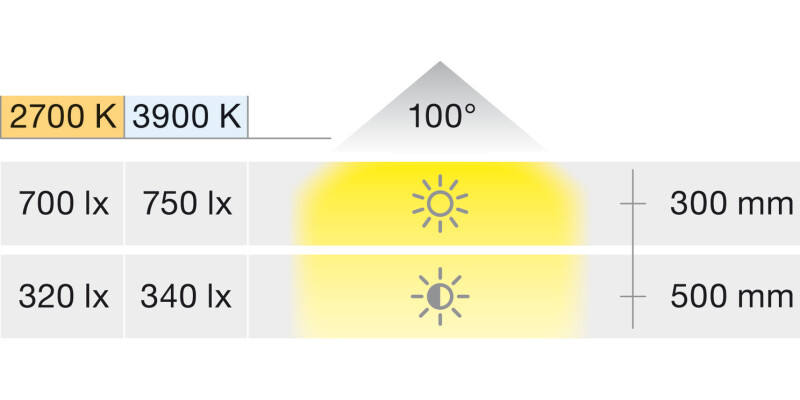 LooxC LED Hiddi Lgt 24V/3W 3900K Blk/Wht