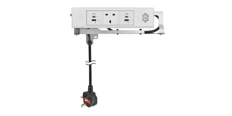 Docking Drawer Trio 2xUSB-C/A Wht