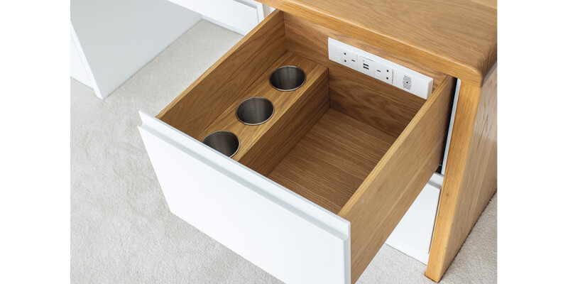 Docking Drawer Trio 2xUSB-C/A Wht