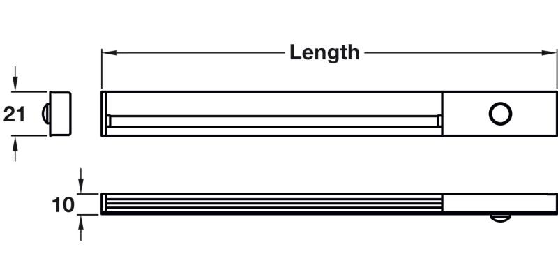 LooxC LED Blade IFR 380mm 24V/3W 4K