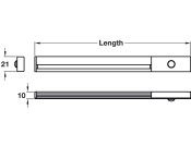 LooxC LED Blade IFR 1130mm 24V/10.5W 4K